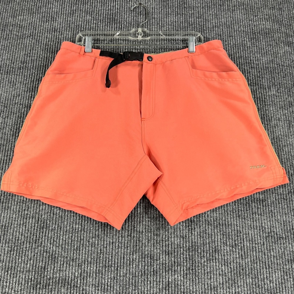 Trek Shorts Womens Size XL Extra Large Orange Belted Outdoor Hiking Cycling